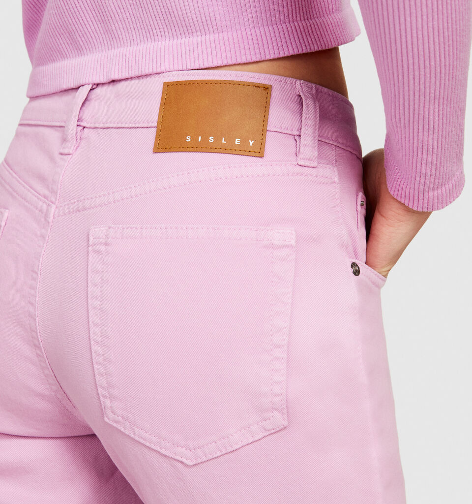 Colored flared fit jeans - women's bootcut & flared jeans - Pink | Sisley image number 5